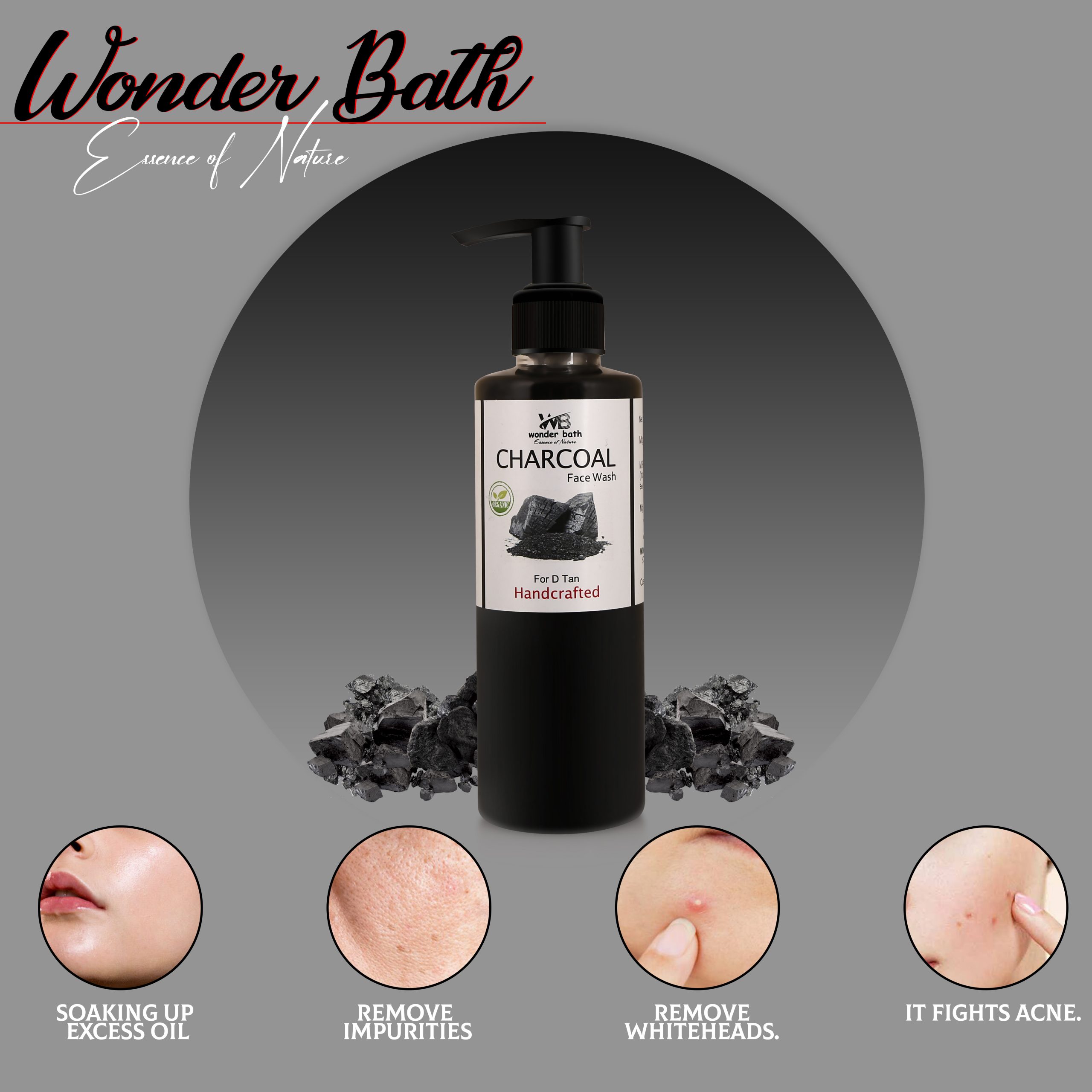 Charcoal face wash